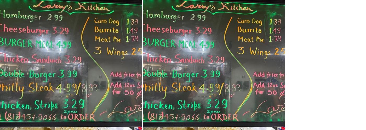 Larry's Kitchen Menu