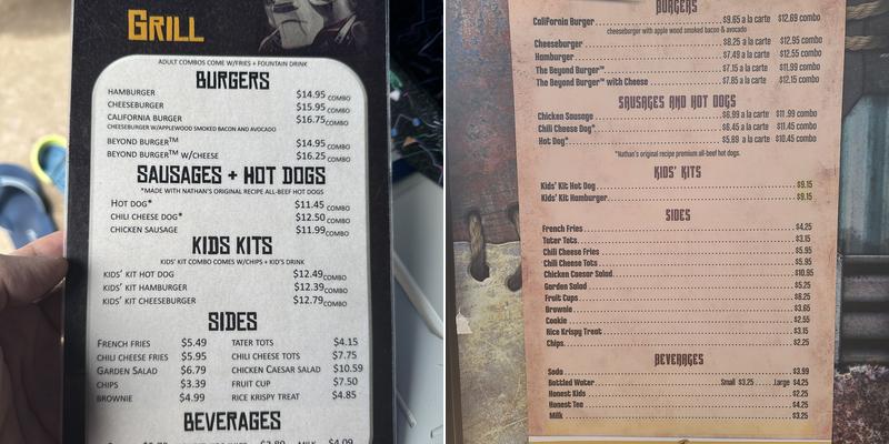 Wolves' Den Grill Menu