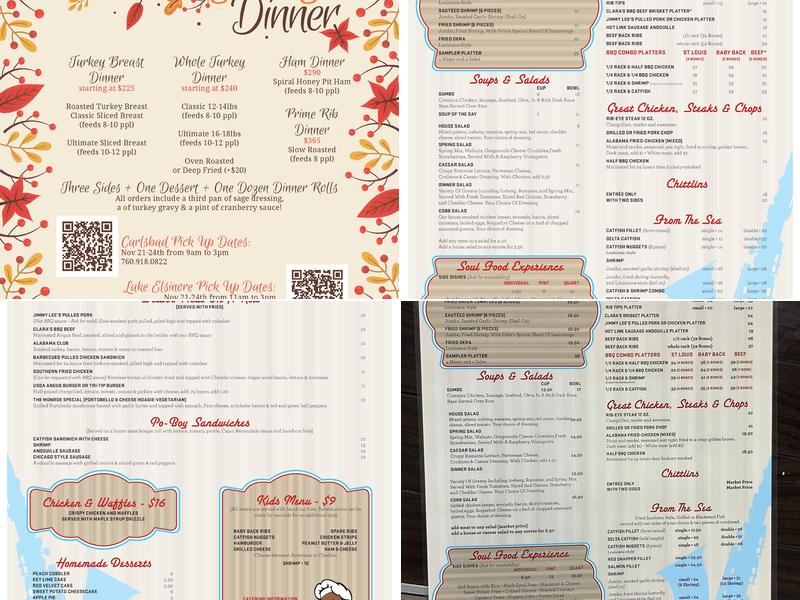 Felix's BBQ With Soul Menu