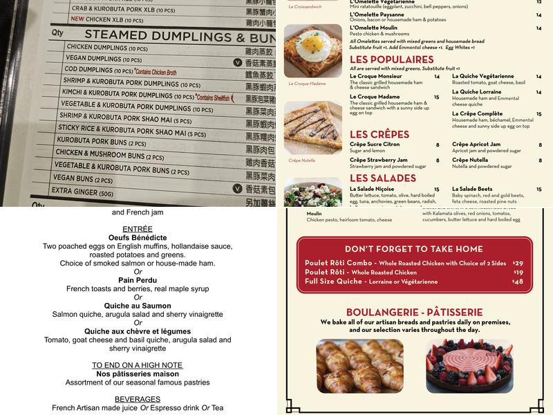 MOULIN Menu