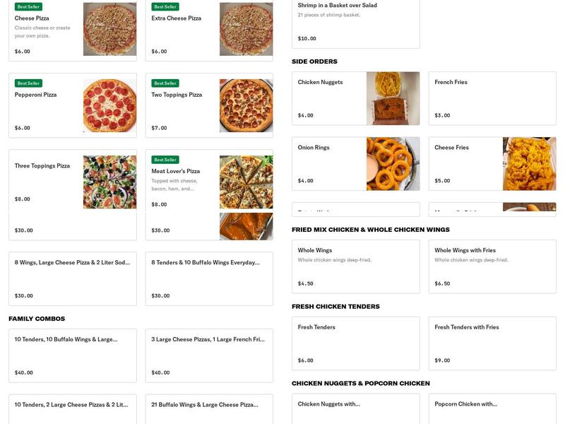 Crown Pizza & Fried Chicken Menu