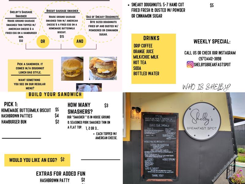 Shelby's Breakfast Spot Menu