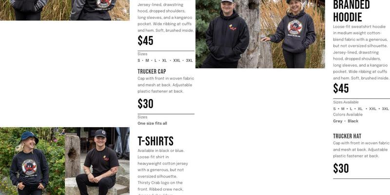 Thirsty Crab Brewery Menu