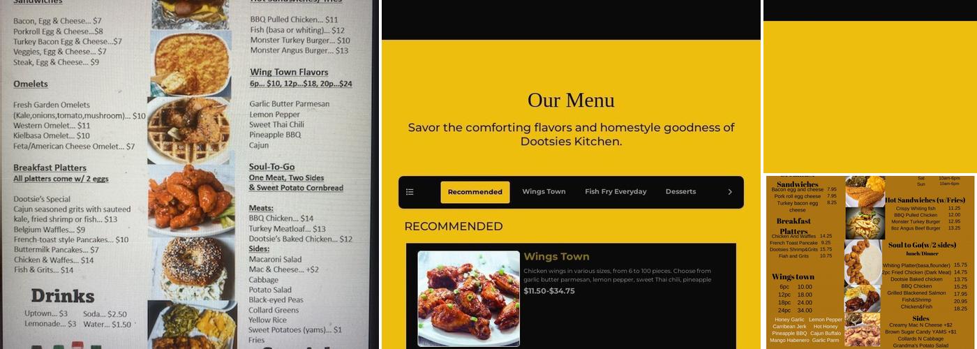 DOOTSIE'S KITCHEN Menu