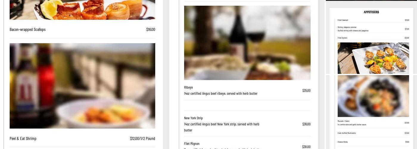 Locals dockside Menu