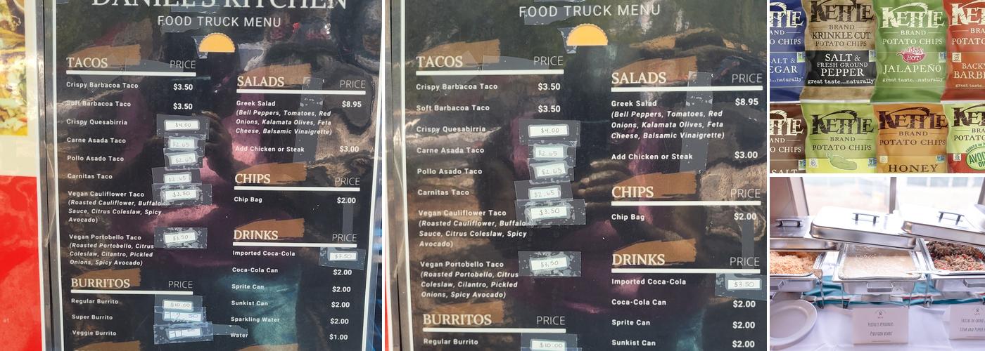 Daniel's kitchen Menu