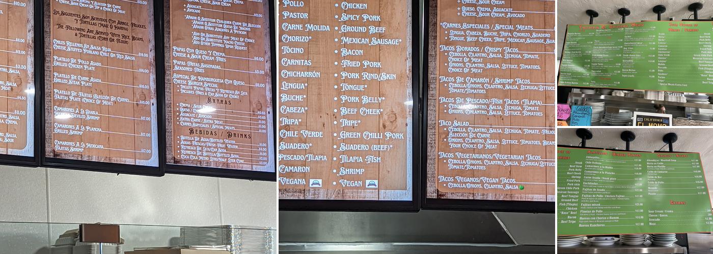 Taqueria El Cruzero Menu