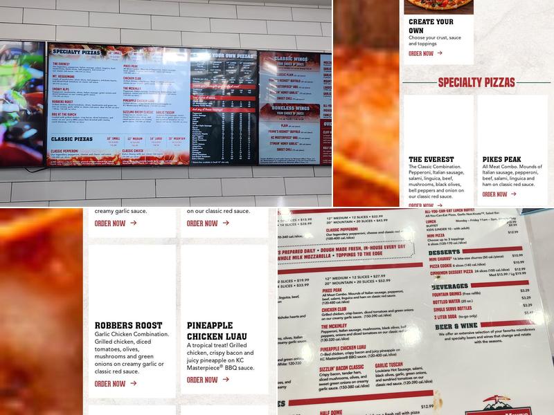 Mountain Mike's Pizza Menu