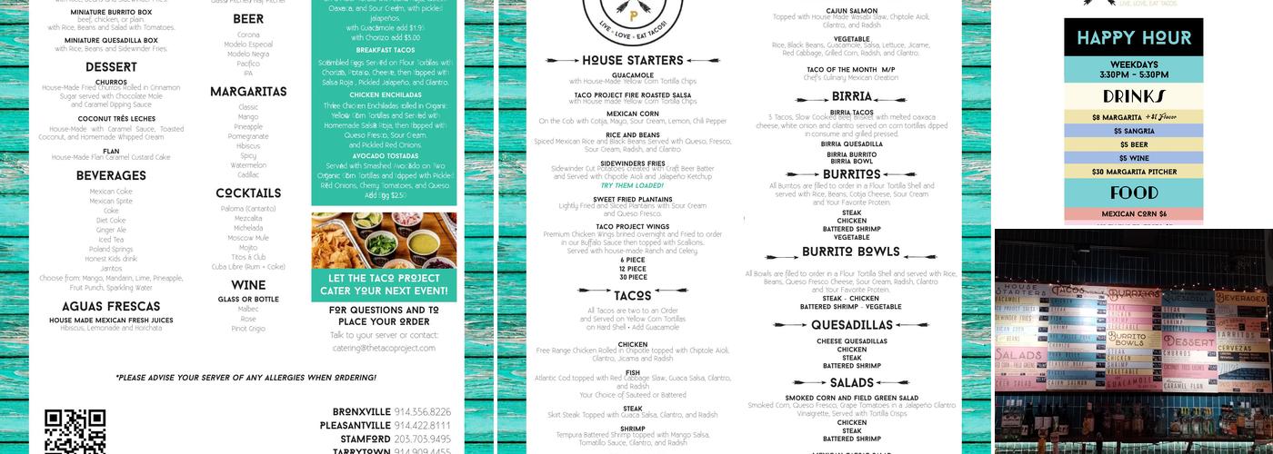 The Taco Project Menu