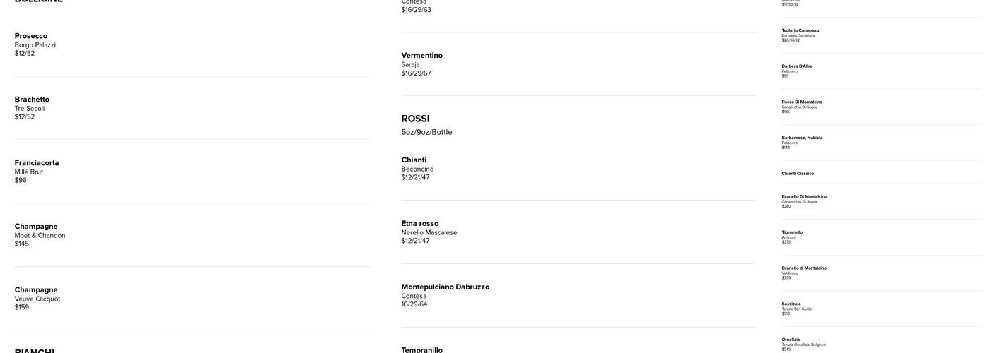 Baonecci Restaurant Menu