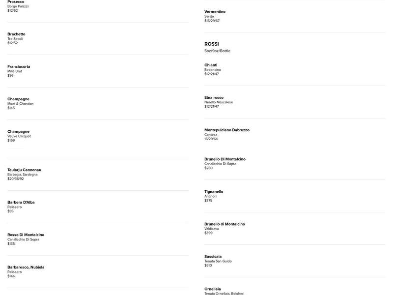 Baonecci Restaurant Menu