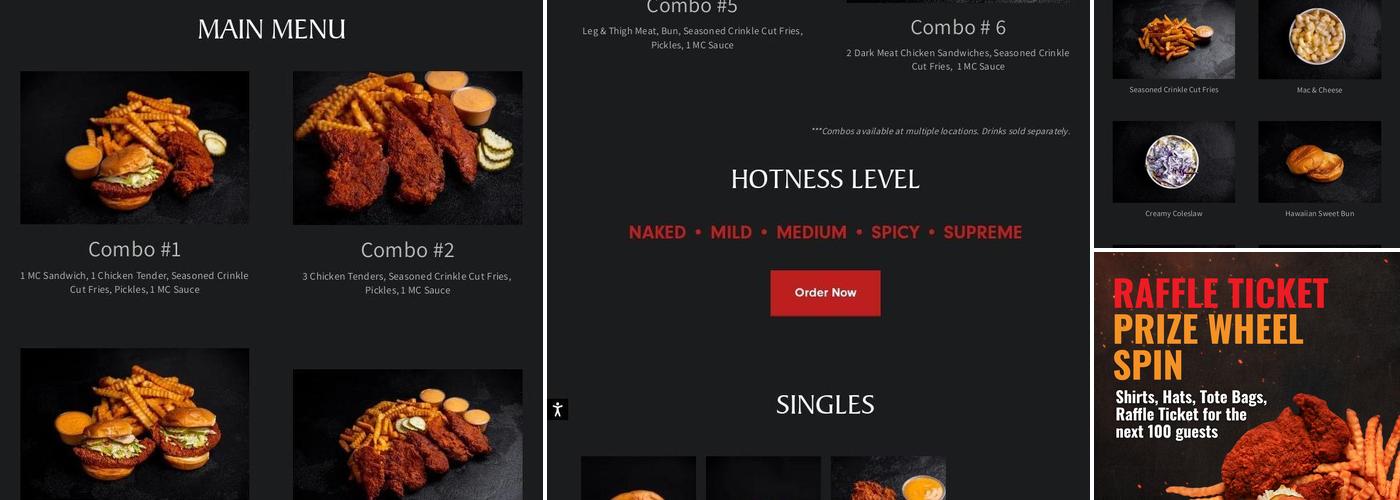 Main Chick Menu