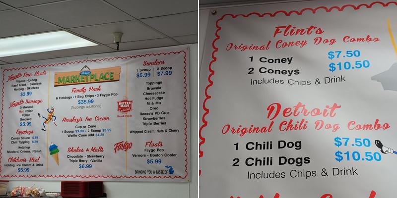 Michigan Marketplace LLC Menu