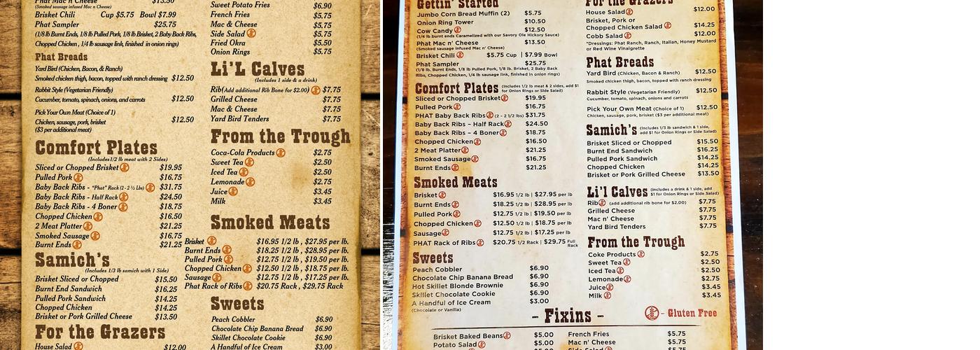 Phat Turtle KC BBQ Menu