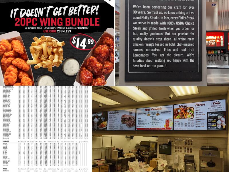 Charleys Cheesesteaks and Wings Menu