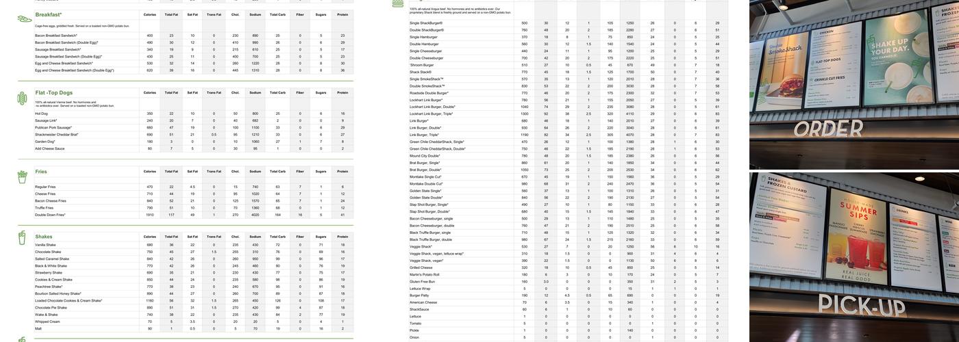 Shake Shack Castle Rock Menu