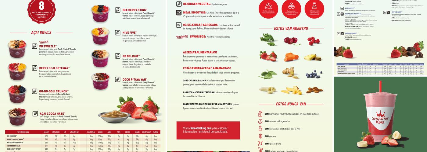 Smoothie King Menu