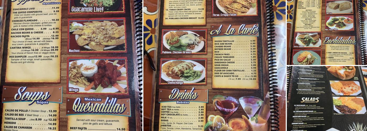 El Mexicano Grill & Cantina Midlothian Menu