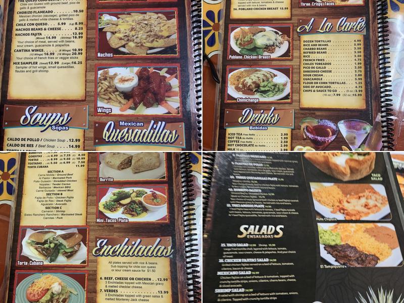 El Mexicano Grill & Cantina Midlothian Menu