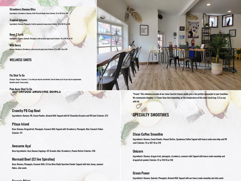 Raw Replenish Souderton Menu