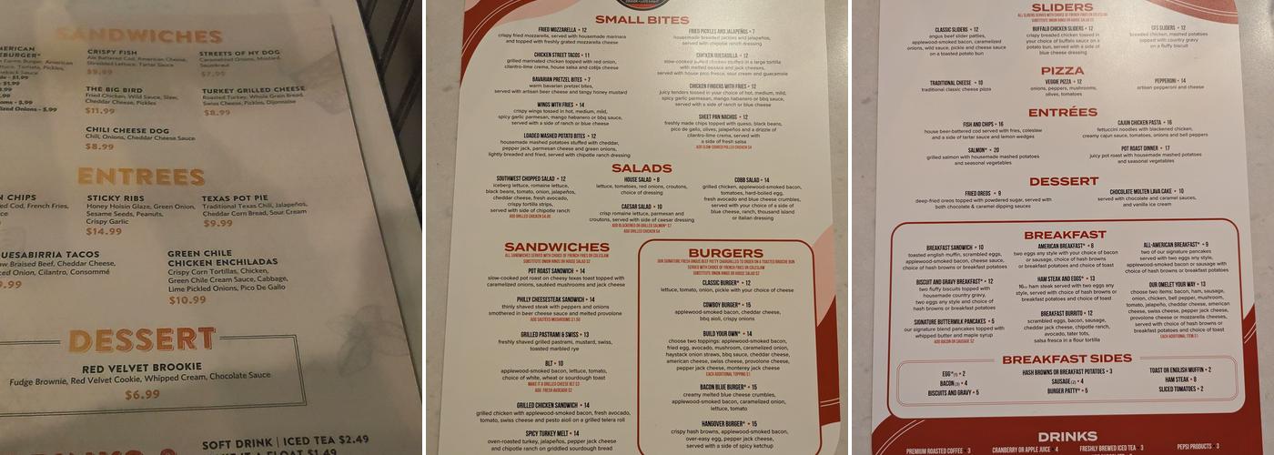 Wild Grill Menu