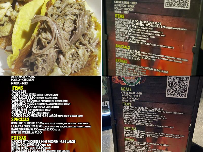 Don Fitos Taqueria Menu