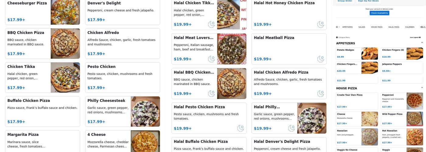 wild pepper pizza 2 Menu