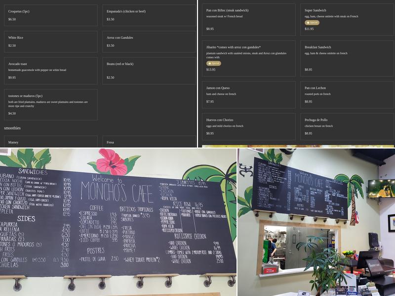 Moncho’s Café Menu