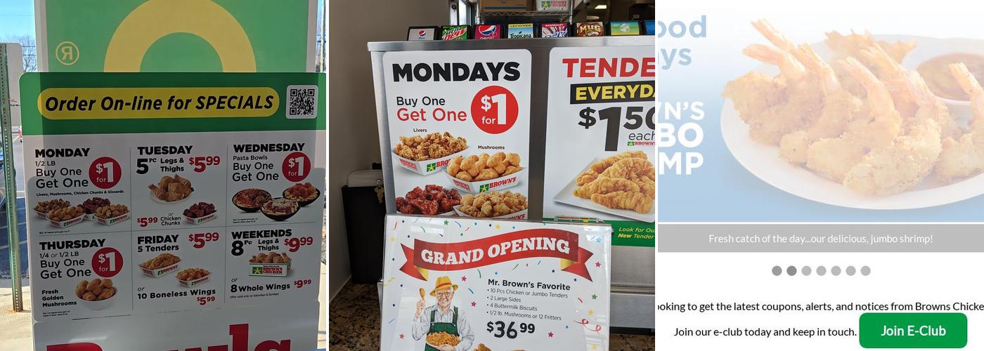 Brown's Chicken Menu