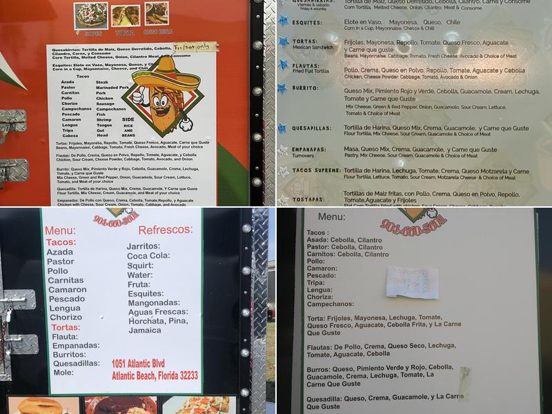 Tacos El Guache Menu