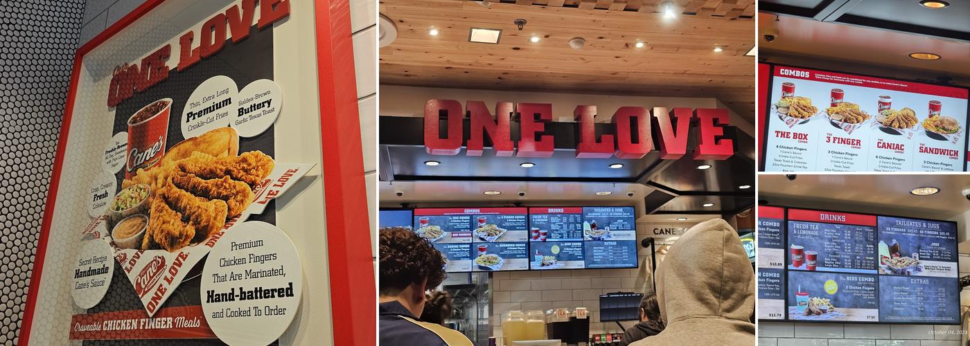 Raising Cane's Chicken Fingers Menu