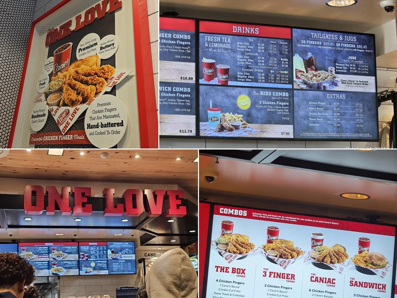 Raising Cane's Chicken Fingers Menu