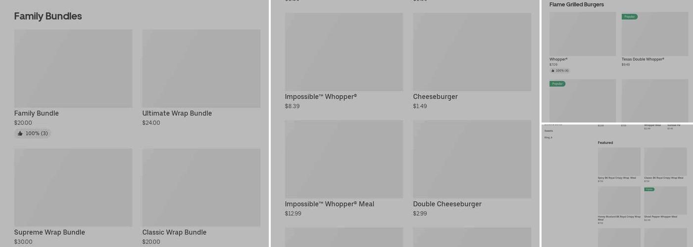 Burger King Menu