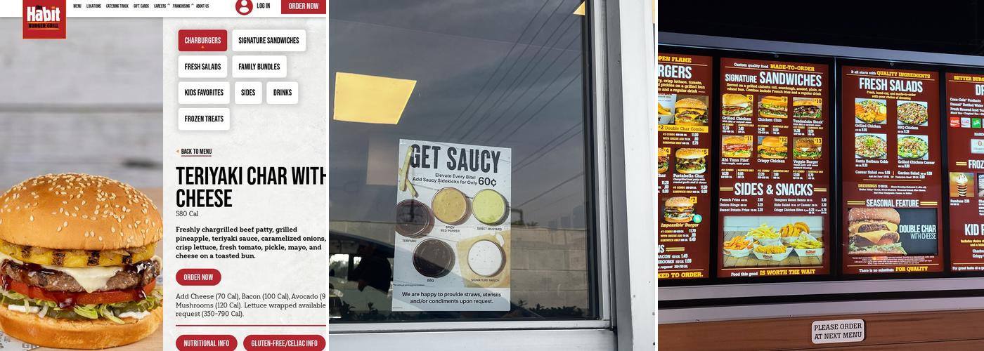 Habit Burger & Grill Menu