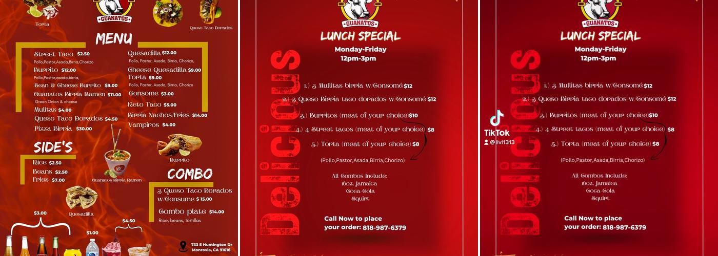 Birrieriaguanatos Menu