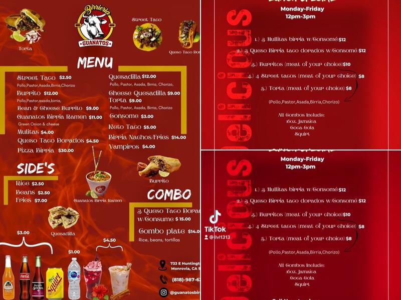 Birrieriaguanatos Menu