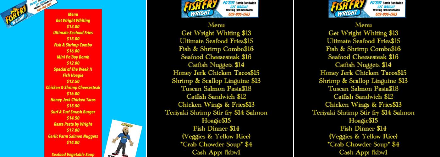 FishFry Wright Menu
