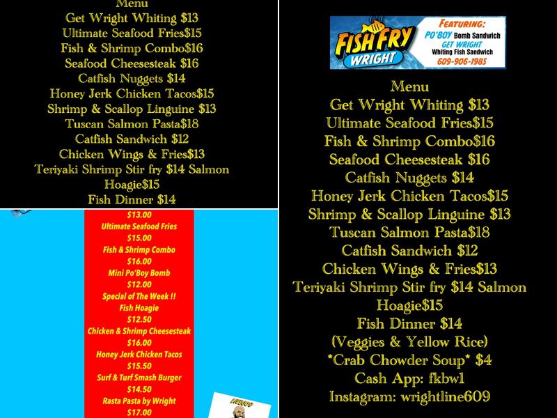 FishFry Wright Menu