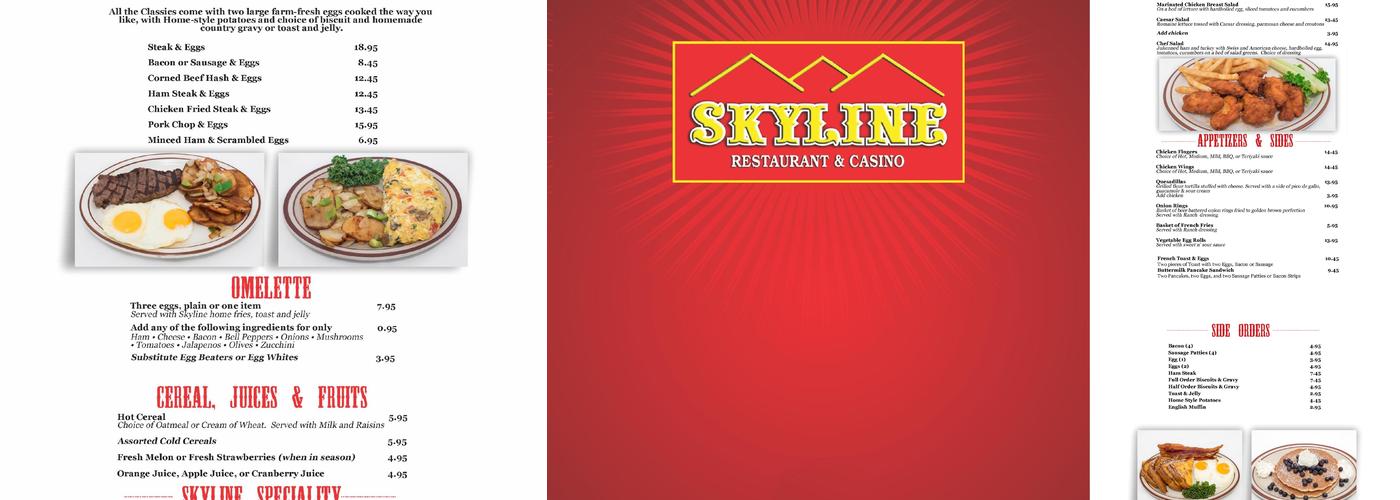 Horizon Cafe at Skyline Hotel & Casino Menu