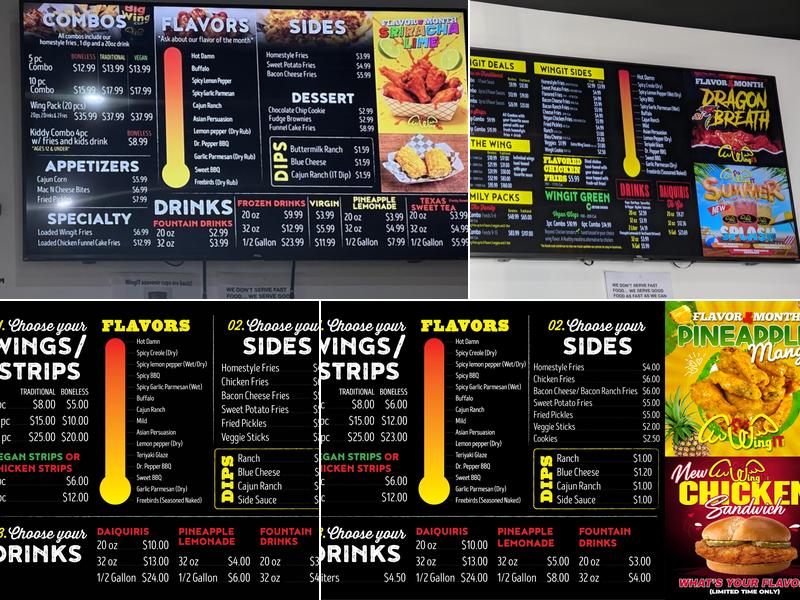 WingIT Menu