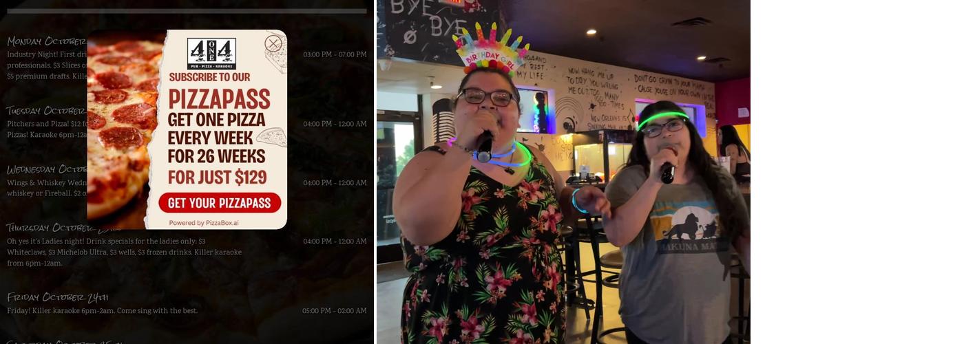 414 Pub Pizza & Karaoke - Mesa Menu