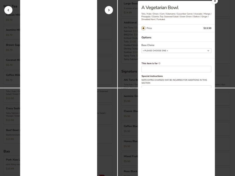 Lin’s Poke Menu