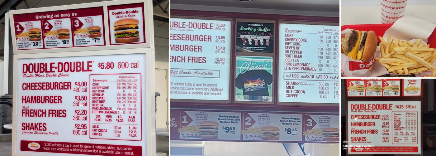 In-N-Out Burger Menu