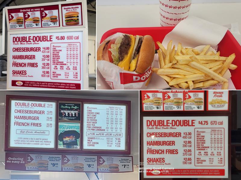 In-N-Out Burger Menu