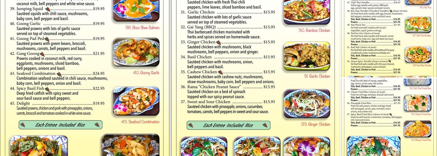 Gig Harbor Thai Cuisine Menu