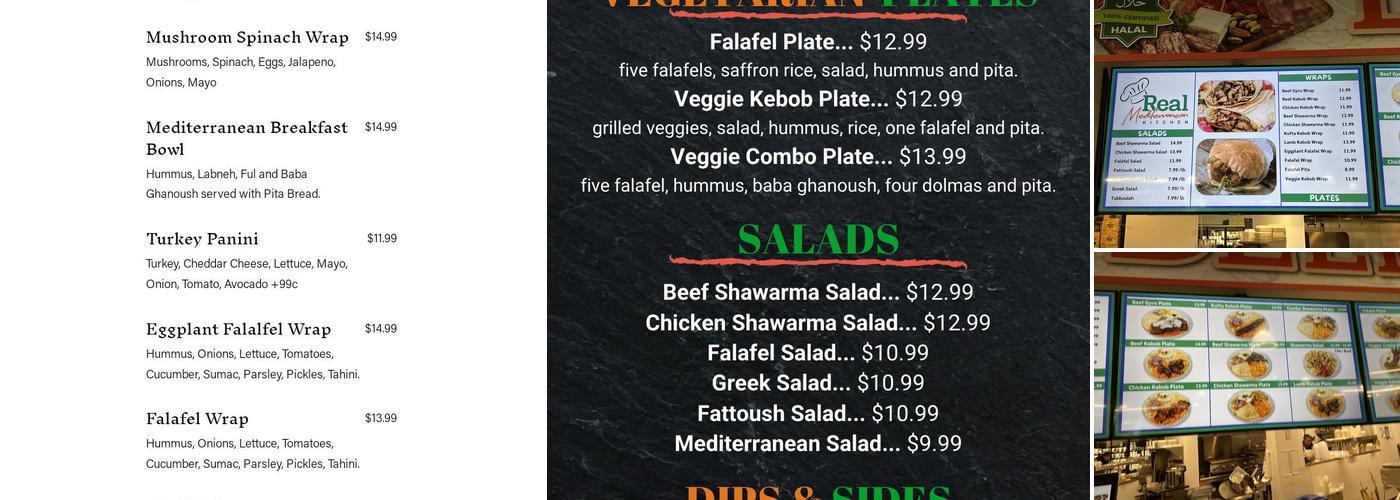 Real Mediterranean Kitchen Menu