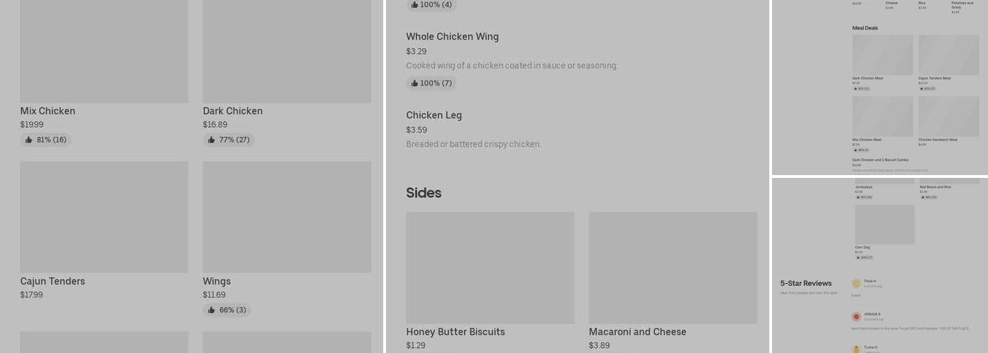 Krispy Krunchy Chicken Menu