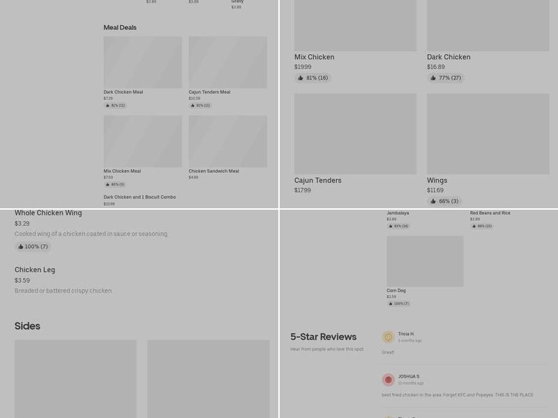 Krispy Krunchy Chicken Menu