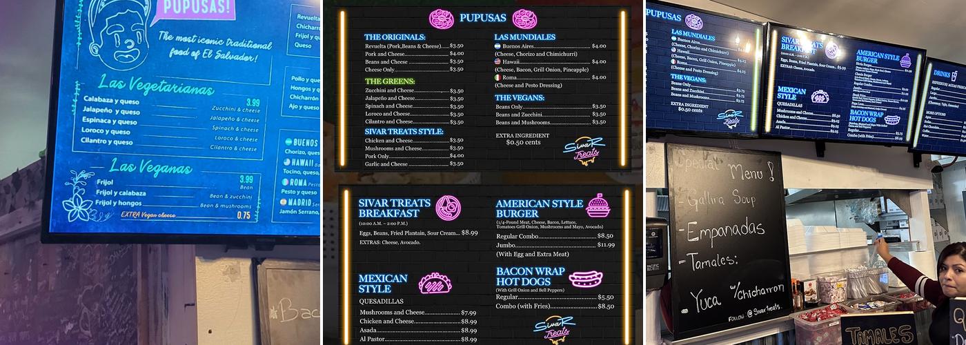 Sivar Treats Menu