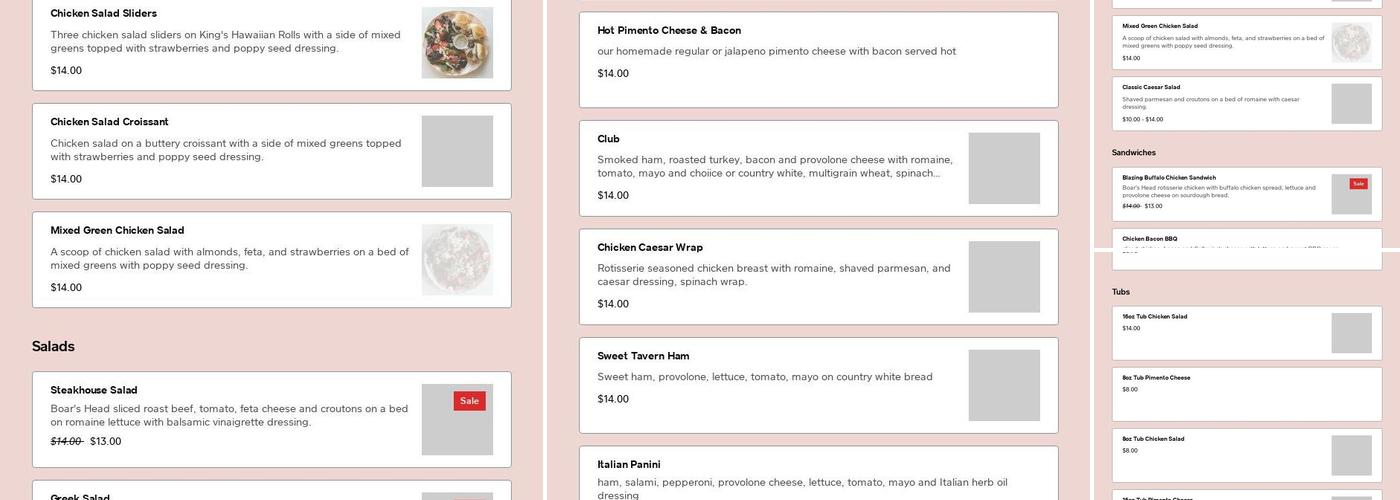 Boulevard Deli Menu
